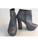 DV by Dolce Vita Silver Platforms Boots Heels Booties 9.5 Dance Zoolande... - $24.73