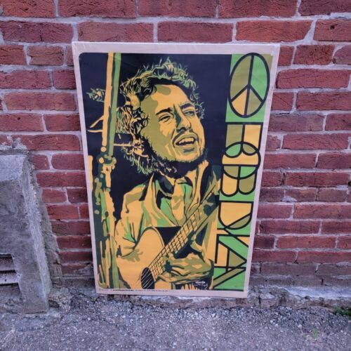 BOB DYLAN VINTAGE 1969 BLACKLIGHT ROCK &amp; ROLL POSTER By Dail W. Beeghly ... - $395.95