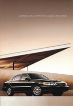 2002 Lincoln CONTINENTAL COLLECTORS EDITION brochure catalog folder US 02  - £6.27 GBP