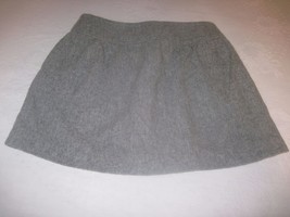 GAP LADIES GRAY WOOL/NYLON GATHERED MINI-SKIRT-0-GENTLY WORN-CUTE - $9.49