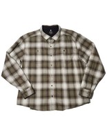 Kuhl Shirt Mens XXL Brown Plaid Button Up Flannel Long Sleeve Cotton Hea... - £27.37 GBP