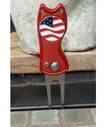 USA Flag  Ball Marker &amp; Metal Divot Tool - Value &amp; Quality Tool - $228.37 MXN