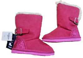 Osh Kosh Bigosh Little Girls Pink Glitter Boots Shoe Cute Size 7 New W Tags - £12.45 GBP