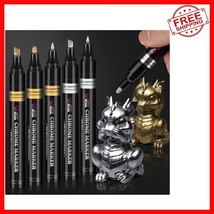 Versatile 6-Piece Chrome Paint Pen Set - Fine to Chisel Tips for Precision - $594.57 MXN