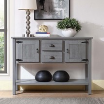 Retro Gray Wood Console Table: 48&quot; Sideboard - $263.99