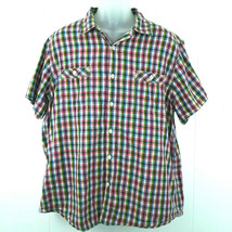 Cremieux Classics Button Down Shirt Mens XXL Plaid Slim Fit Short Sleeve - £12.78 GBP