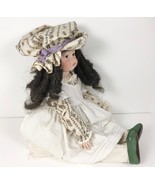 Vintage SFBJ 252 Paris Brown Eyes Pouty Face Doll 16&quot; Ringlets Full Body... - £39.56 GBP