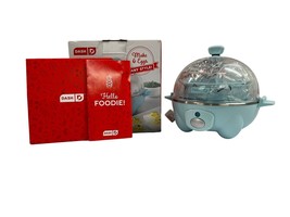 DASH Everyday Rapid Egg Cooker 7 Egg Capacity 360W Blue Hard Soft Boiled Poached - £36.07 GBP