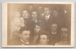 RPPC Edwardian People Odd Faces Not Looking At Camera Postcard K27 - $9.95