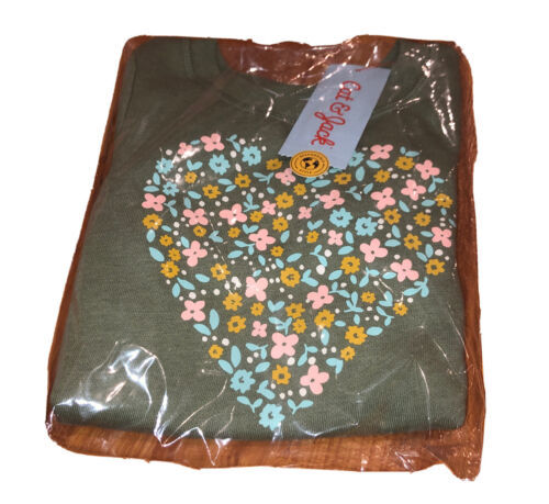 CAT &amp; Jack Floral Heart Army Green Size 3-T Long Sleeve - $5.78