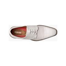 25630-100 Stacy Adams Tedesco Cap Toe Oxford Lizard Leather Dress Shoes White image 5