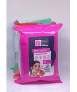 Global Beauty Anti-Aging CoQ10 Gold Glycolic Acid Face Cleanse Cloth Wip... - $17.99