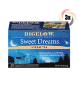 3x Boxes Bigelow Sweet Dreams Relaxing Herbal Tea | 20 Pouches Each | 1.... - €17,34 EUR