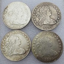 Rare Antique USA United States Full Set 1795-1798 Great 4Pcs Flowing Hair Coins - £27.53 GBP