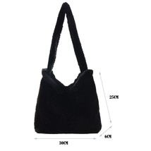 Women Love Heart Shoulder Bags Fashion Plush Winter All Match Handbags Outdoor C - £21.08 GBP