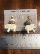 Vintage Pierced Elephant Earrings New Rare USAF Veteran - £8.18 GBP