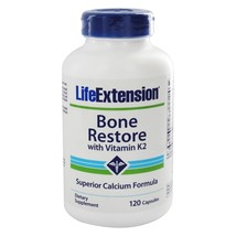 Life Extension Bone Restore with Vitamin K2, 120 Capsules - $18.00