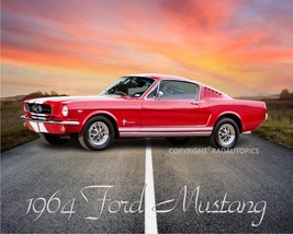 1964 1/2 Ford Mustang Fastback Premium Photo Print 8&quot; X 10&quot; Great Gift - £11.44 GBP