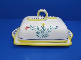 Shafford The Strata Group  Yellow Half Pound Covered Butter Dish VGC - £22.80 GBP