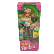 Vintage 1992 Mattel Blonde Troll Barbie Doll Mix Match Hair # 10257 Original Box - £52.31 GBP