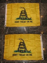 2x3 Gadsden Don&#39;t Tread On Me 2 Faced 2-ply Wind Resistant Flag 2&#39;x3&#39; Brass Grom - £5.52 GBP