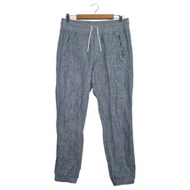Athleta Cabo Linen Jogger Pants Womens 8 Drawstring Lightweight Chambray... - $737.96 MXN