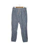 Athleta Cabo Linen Jogger Pants Womens 8 Drawstring Lightweight Chambray... - $728.75 MXN