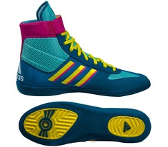 Adidas | G25907 | Combat Speed 5 | Aqua Yellow Teal Wrestling Shoes | Brand New! - £75.83 GBP