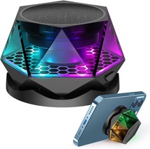 Magnetic Diamond Bluetooth Speaker Small Wireless Speaker with Multi RGB Color L - £27.78 GBP