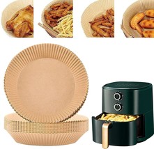 100 Pack Air Fryer Disposable Paper Liner, 7.9&quot; Non-stick Disposable Oil-Proof - £12.65 GBP