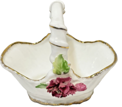 VTG The Leonardo Collection China 3D Flower Basket Inscribed To Mother 4.5 x 4.5 - £12.40 GBP