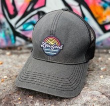 Life Is Good Hat Cap Trucker Mesh Snapback Rainbow Gray Logo Mens - £23.32 GBP