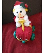 Vtg Peek a Boo Toys Snowman w/Car Plush 10&quot; Stuffed Animal Toy  w/ scarf... - £6.28 GBP