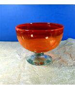 Blenko (?) Mid Century Modern Tangerine Orange Art Glass Handblown Deco ... - $34.64