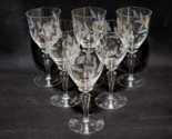 Vintage ARCADIA ELECTRA Wine, Water, Beverage Glass - ETCHED CRYSTAL - S... - $44.52