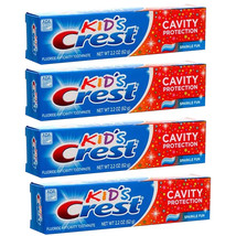 4-Pack New Crest Kid&#39;s Cavity Protection Toothpaste Sparkle Fun 2.2 Oz Exp 12-22 - £17.17 GBP