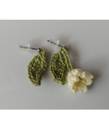 Crochet Flower Earrings / Lily of the Valley / Handmade Earrings / Lily ... - $16.55 CAD