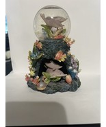 Colorful Dolphin Underwater Snow Globe Coral Fish Cove Shells Prestige - €12,78 EUR