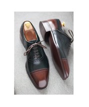 Mens Two Tone Oxfords Wedding Shoes, Mens Leather Dress Shoes, Mens Shoes - £99.91 GBP