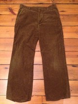 Banana Republic Brown Corduroy Flat Front Trousers 100% Cotton Pants 33/... - $26.72