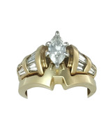 14k Yellow Gold Genuine Marquise Diamond Wedding Set - $1,916.15