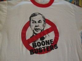 Vintage 80&#39;s T. Boone Pickens political BUSTERS ringer punk rock T shirt Adult M - £25.79 GBP