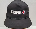 Vintage Frink Sno-Plow Trucker Snapback Black Trucker Dad Hat Cap - $24.65