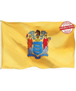Double Sided New Jersey State Flag 3x5ft, Deluxe 3 Ply Polyester 35x60 i... - $23.74