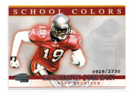 2001 Pacific Invincible Keyshawn Johnson #52 School Colors /2750 Buccaneers NM - £1.50 GBP