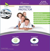 Rv Bunk Waterproof Mattress Protector (30&quot; Wx75 L) - Fitted Sheet, Aller... - $35.99