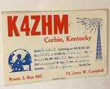 Vintage CB Ham radio Card W4ZHM Corbin Kentucky 1962 - $4.94