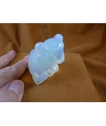 Y-MON-734 white Opalite glass MONKEY love APE gem figurine gemstone CHIM... - €21,86 EUR