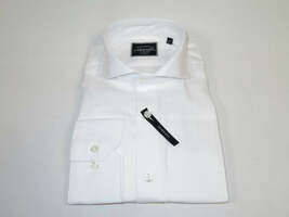 Men's Shirt Charles TYRWHITT 100% Cotton Cut-away Collar CHT-22 White Twill image 4