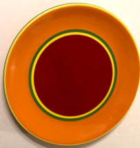 Dansk Caribe Aruba Ceramic Stoneware Retired Red Orange Dinner Plate 10.5&quot; - £8.41 GBP